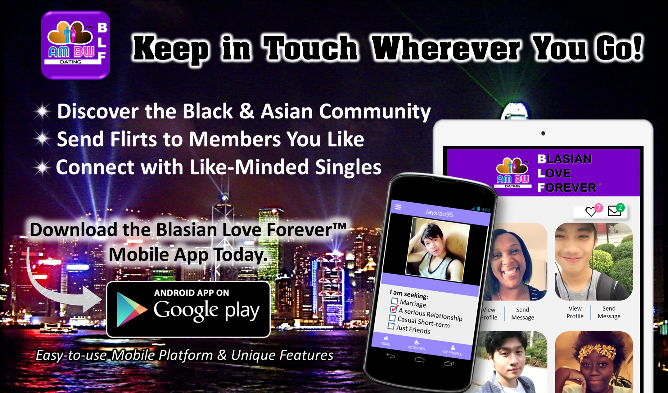 BWAM Dating App, Black and Asian Dating App, AMBW Dating App, Blasian Dating App, Asian Men Black Women Dating App, Black Women Asian Men Dating App, Asian and Black Dating App, BWAM Dating Mobile App