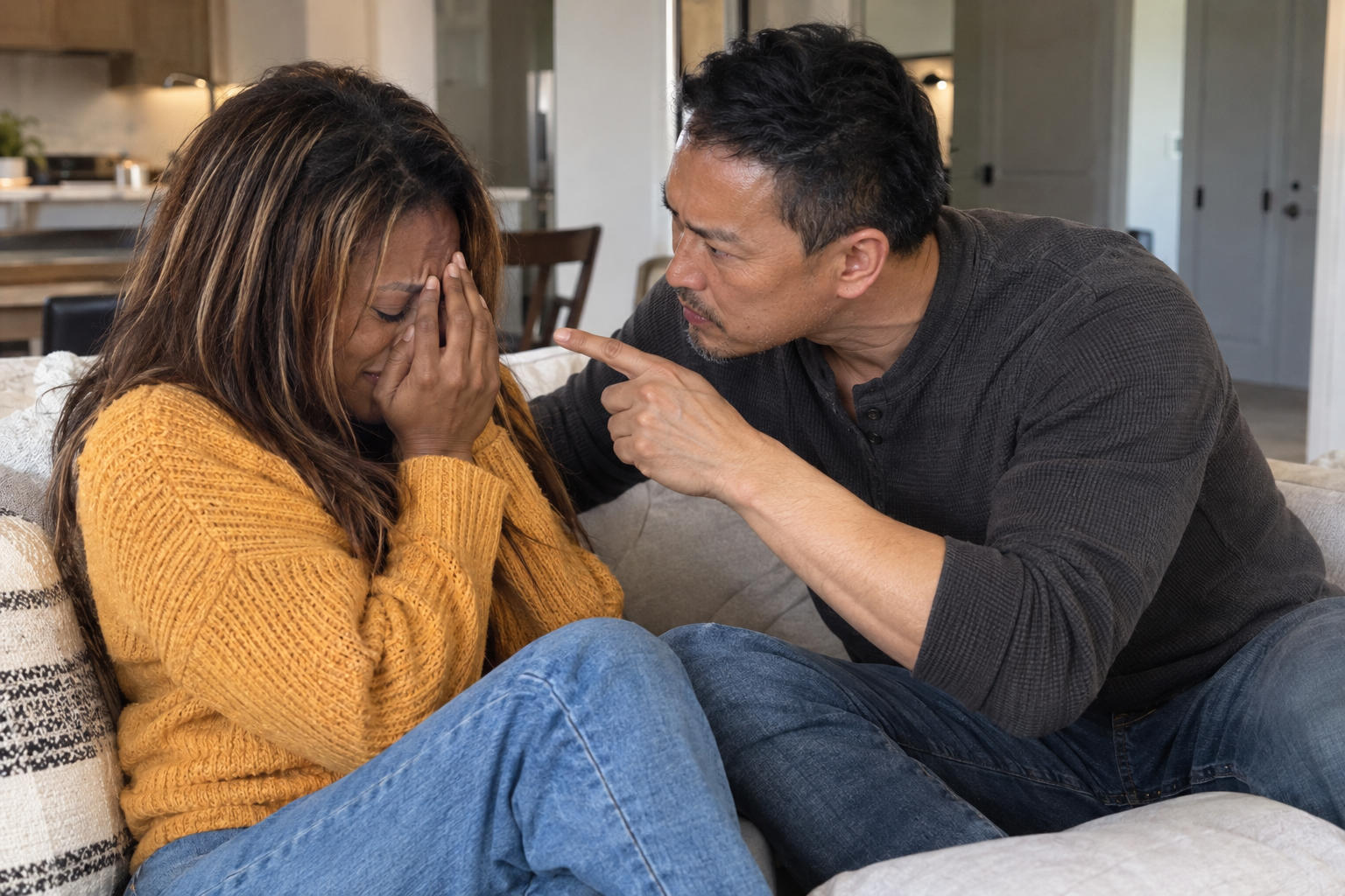 Couple discussing boundaries and NOT listening to each other