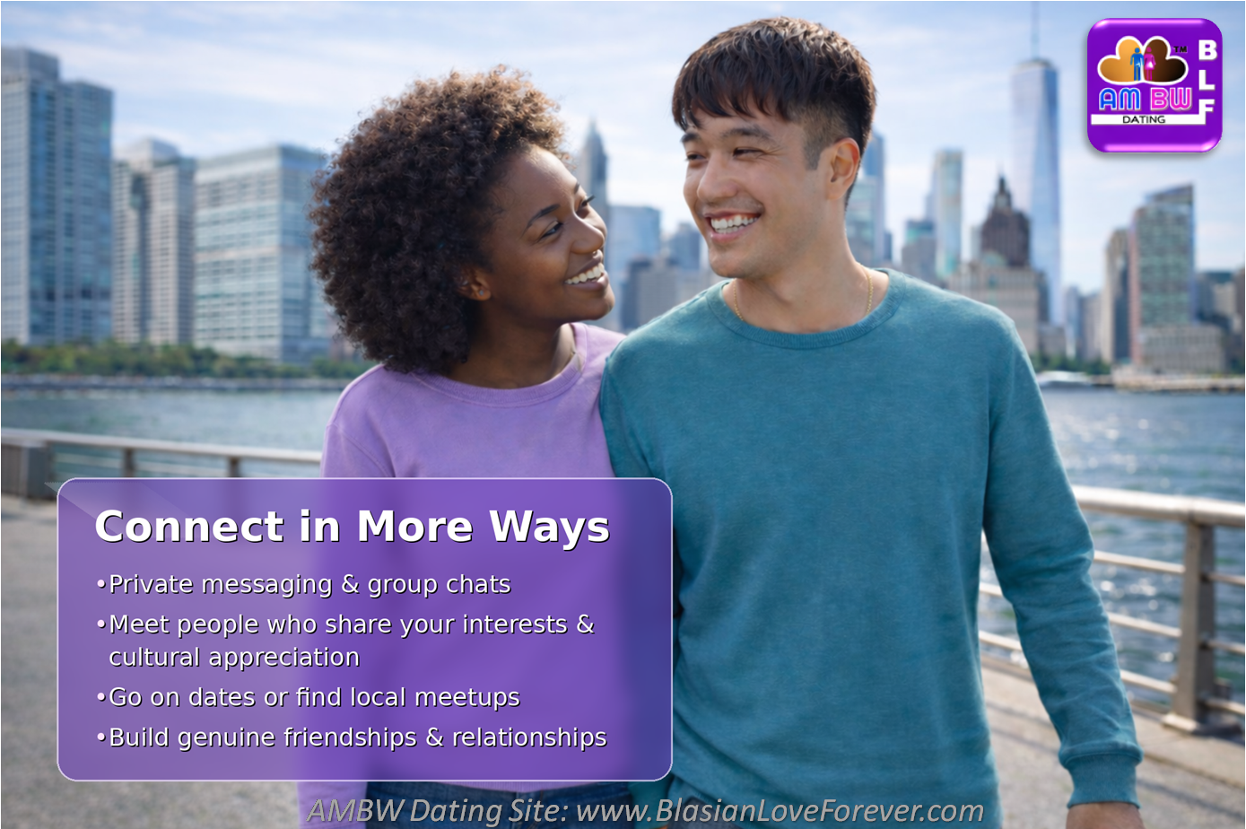 Asian man and Black woman dating